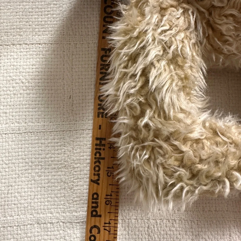 VTG Teddy Bear Plush Fair Isle Sweater Shaggy Tan Yang Jee Cottage Holiday 16
